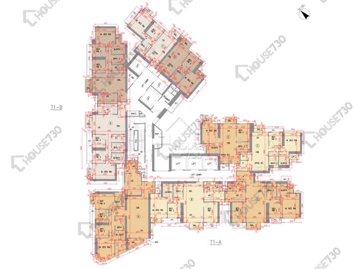 日出康城 平面圖 日出康城 10期 LP10 1座 (1A) 23,25-31,32樓 樓層平面圖 - House730