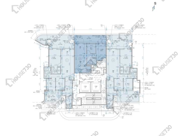 維港滙 平面圖 維港滙 1期 2座 1樓 樓層平面圖 - House730