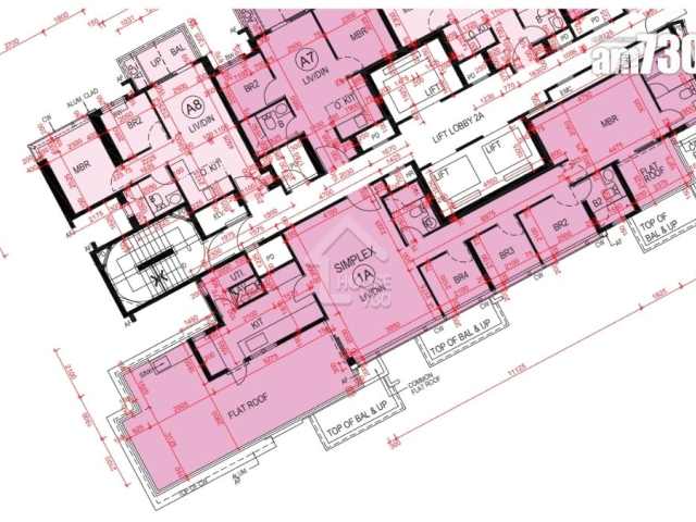 「YOHO WEST」面積最大單位為2A座46樓SIMPLEX 1A室，實用面積1,073方呎，四房間隔。