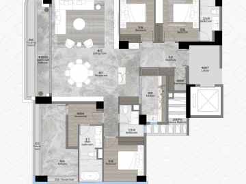 越秀濱江樾 四房兩廳叁衛 - House730