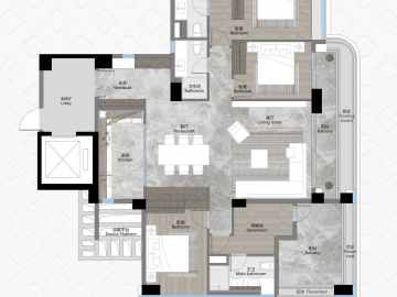 越秀濱江樾 四房兩廳叁衛 - House730