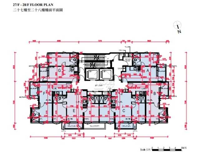 觀塘Bal Residence 27-28樓平面圖