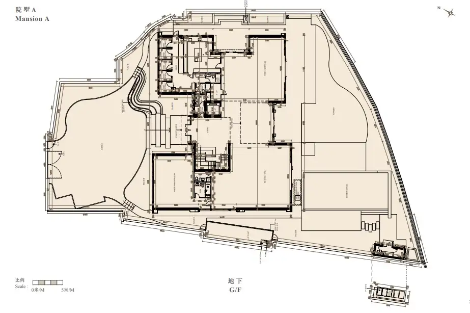 畢架山緹外院墅A地下平面圖