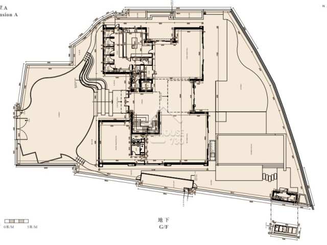 畢架山緹外院墅A地下平面圖
