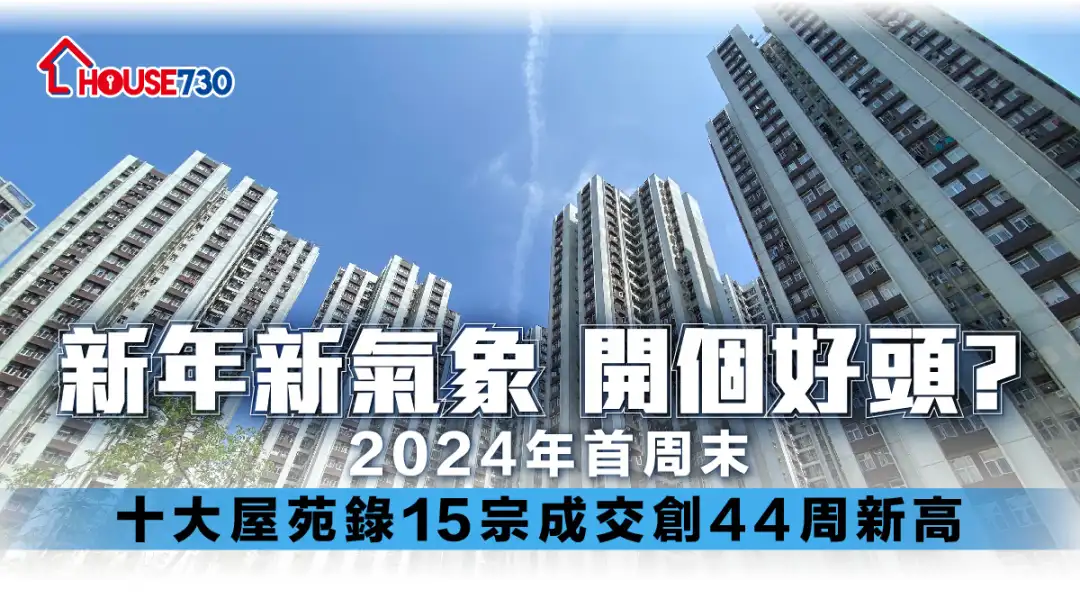 2024年首周末    十大屋苑錄15宗成交創44周新高