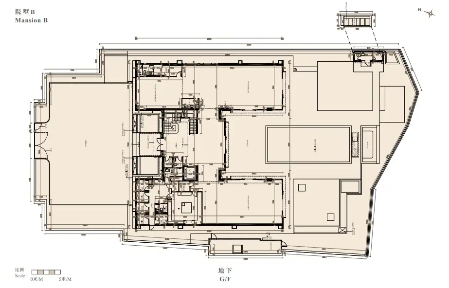 畢架山緹外院墅B地下平面圖
