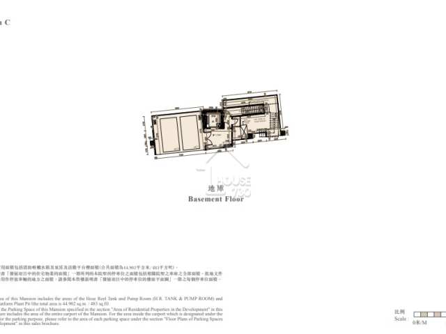 畢架山緹外院墅C地庫平面圖