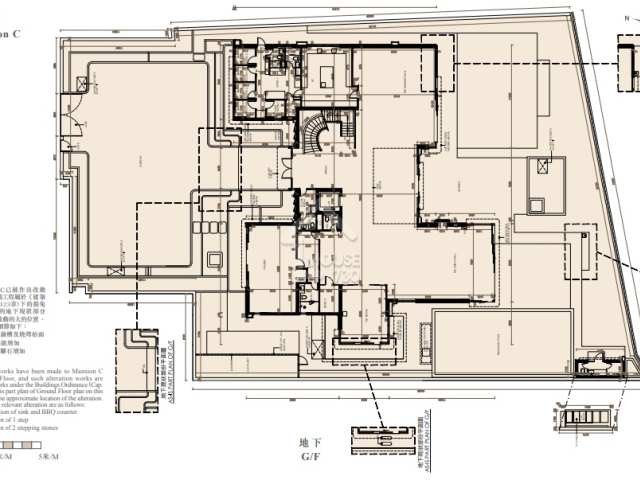 畢架山緹外院墅C地下平面圖