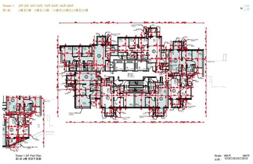 啟德MIAMI QUAY I 1座2至29樓平面圖