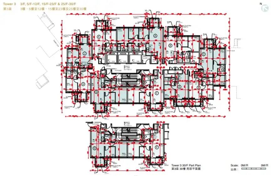 啟德MIAMI QUAY I 3座3至30樓平面圖