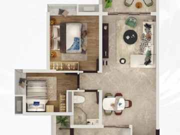新世界凱粵灣 80平方2房 - House730