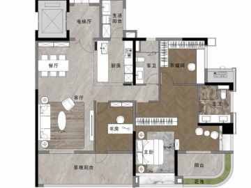 保利華創·都薈天珺 157㎡ 戶型1 - House730