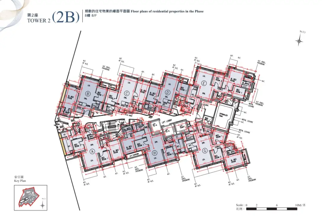 黃竹坑Blue Coast 2B座8樓平面圖