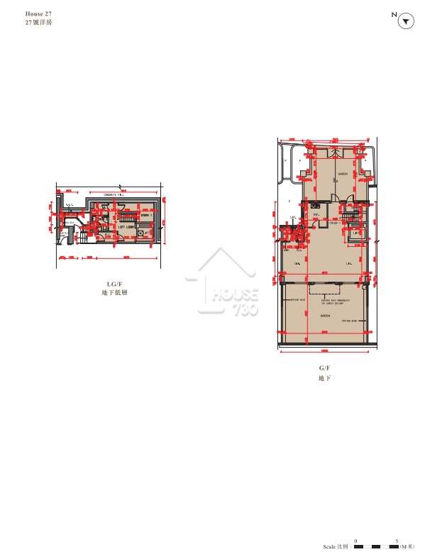 示範單位洋房House 27平面圖