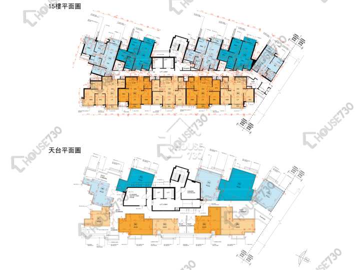 Silicon Hill 平面圖 Silicon Hill University Hill 2A期 漾景閣 第5B座 15樓 樓層平面圖 - House730