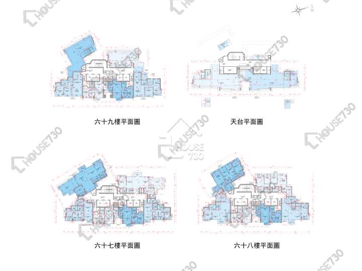 銀湖.天峰 平面圖 銀湖.天峰 8座 67-69樓 樓層平面圖 - House730
