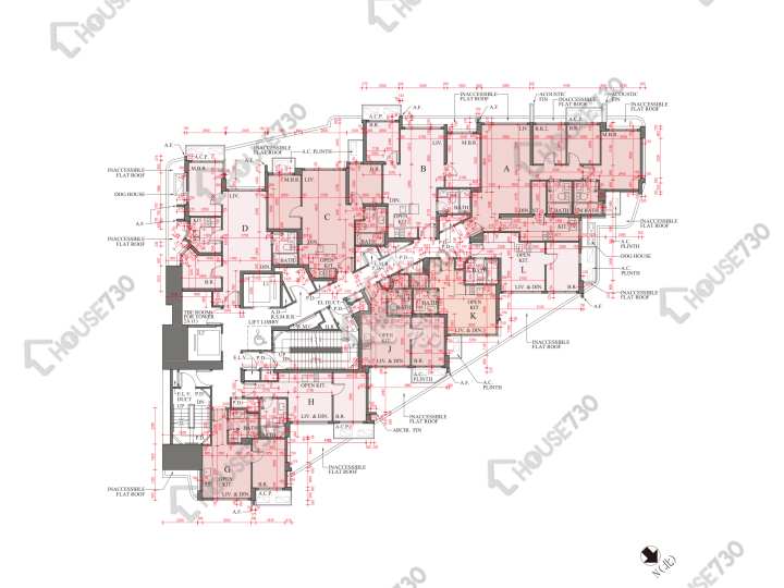 親海駅 平面圖 親海駅 2期 親海駅II 2A座 1樓 樓層平面圖 - House730