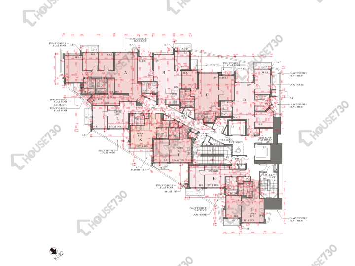 親海駅 平面圖 親海駅 2期 親海駅II 2B座 1樓 樓層平面圖 - House730
