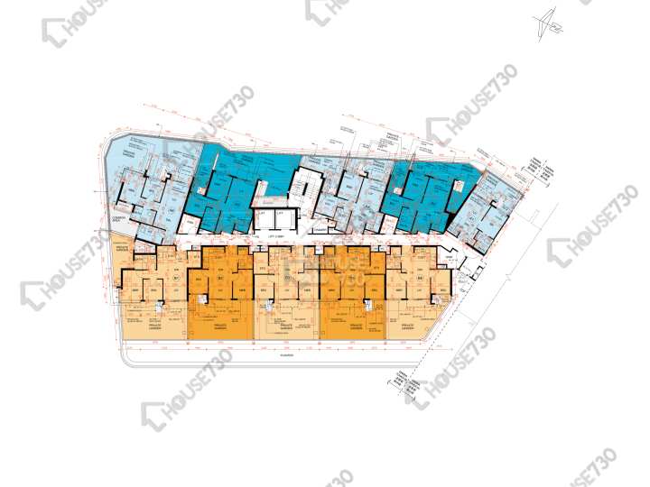 Silicon Hill 平面圖 Silicon Hill University Hill 2A期 漾景閣 第5B座 1樓 樓層平面圖 - House730
