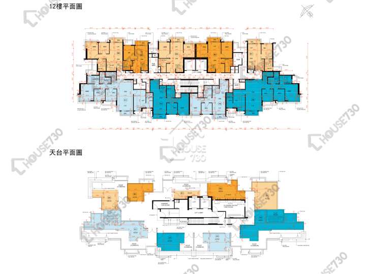Silicon Hill 平面圖 Silicon Hill University Hill 2A期 漾景閣 第3座 12樓 樓層平面圖 - House730