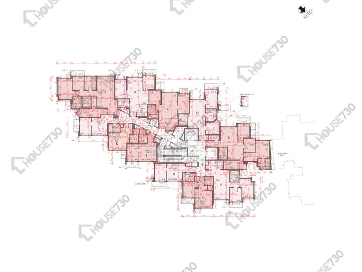 親海駅 平面圖 親海駅 2期 親海駅II 2B座 7-9樓 樓層平面圖 - House730