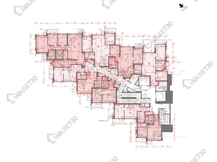 親海駅 平面圖 親海駅 2期 親海駅II 2B座 2樓 樓層平面圖 - House730