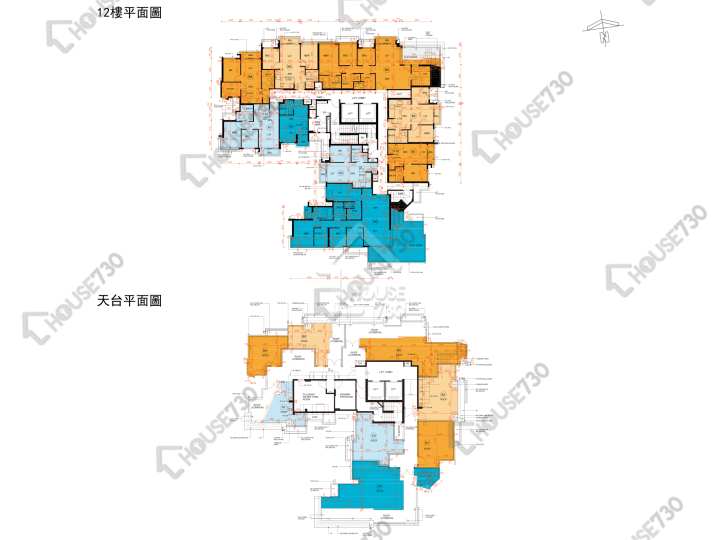 Silicon Hill 平面圖 Silicon Hill University Hill 2A期 漾景閣 第2座 12樓 樓層平面圖 - House730