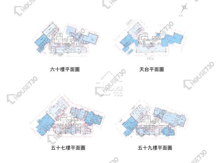 銀湖.天峰 平面圖 銀湖.天峰 1座 57,59,60樓 樓層平面圖 - House730