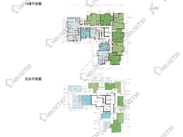 Silicon Hill 平面圖 Silicon Hill University Hill 2B期 優景閣 第3座 16樓 樓層平面圖 - House730