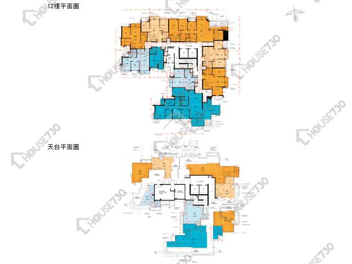 Silicon Hill 平面圖 Silicon Hill University Hill 2A期 漾景閣 第1座 12樓 樓層平面圖 - House730