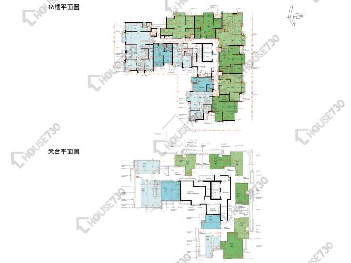Silicon Hill 平面圖 Silicon Hill University Hill 2B期 優景閣 第2座 16樓 樓層平面圖 - House730