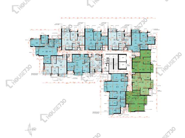 Silicon Hill 平面圖 Silicon Hill University Hill 2B期 優景閣 第1座 2-3,5-12,15樓 樓層平面圖 - House730