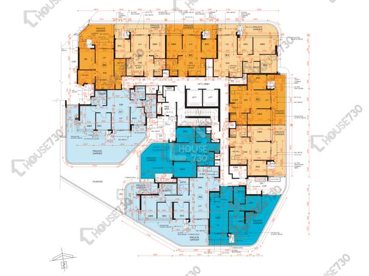 Silicon Hill 平面圖 Silicon Hill University Hill 2A期 漾景閣 第1座 1樓 樓層平面圖 - House730