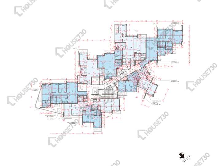 親海駅 平面圖 親海駅 1期 親海駅I 1座 2樓 樓層平面圖 - House730