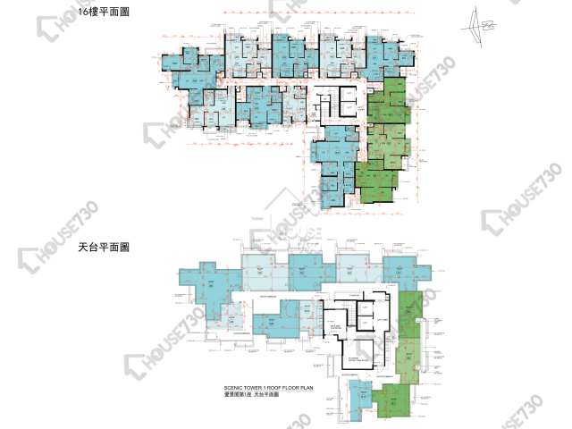 Silicon Hill 平面圖 Silicon Hill University Hill 2B期 優景閣 第1座 16樓 樓層平面圖 - House730