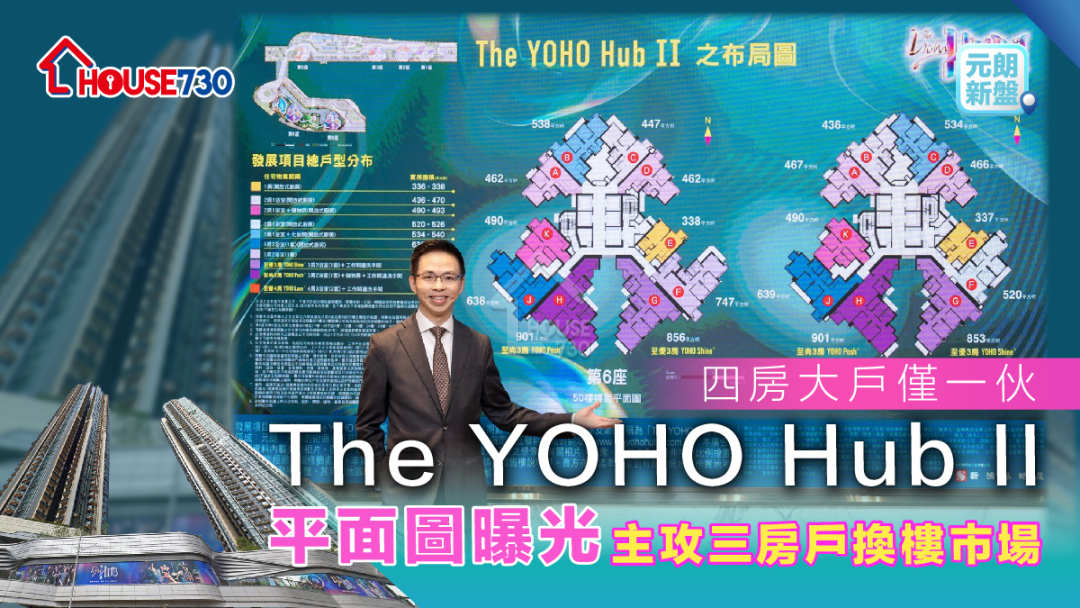 本地-元朗新盘│The YOHO Hub II平面图曝光     主攻三房户换楼市场-House730
