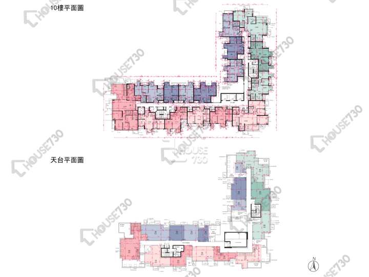 Wetland Seasons Bay 平面圖 Wetland Seasons Bay 1期 2B座 10樓 樓層平面圖 - House730