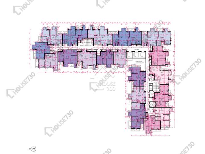 Wetland Seasons Bay 平面圖 Wetland Seasons Bay 3期 6B座 2-3,5-8,9樓 樓層平面圖 - House730