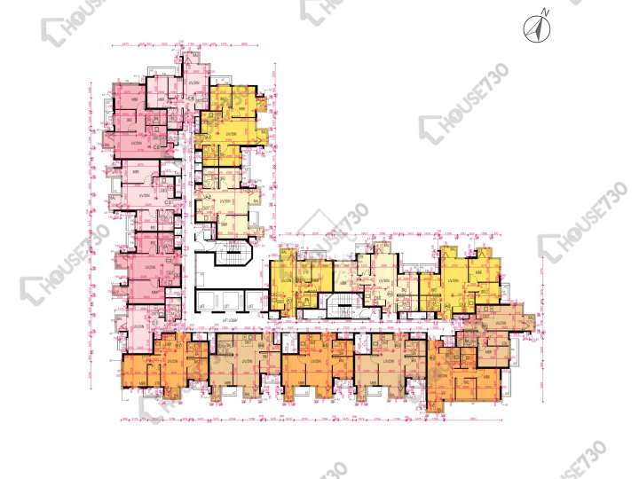Wetland Seasons Bay 平面圖 Wetland Seasons Bay 2期 1B座 2-3,5-8,9樓 樓層平面圖 - House730