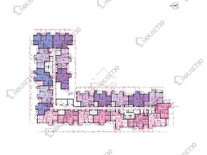 Wetland Seasons Bay 平面圖 Wetland Seasons Bay 3期 6A座 2-3,5-8,9樓 樓層平面圖 - House730