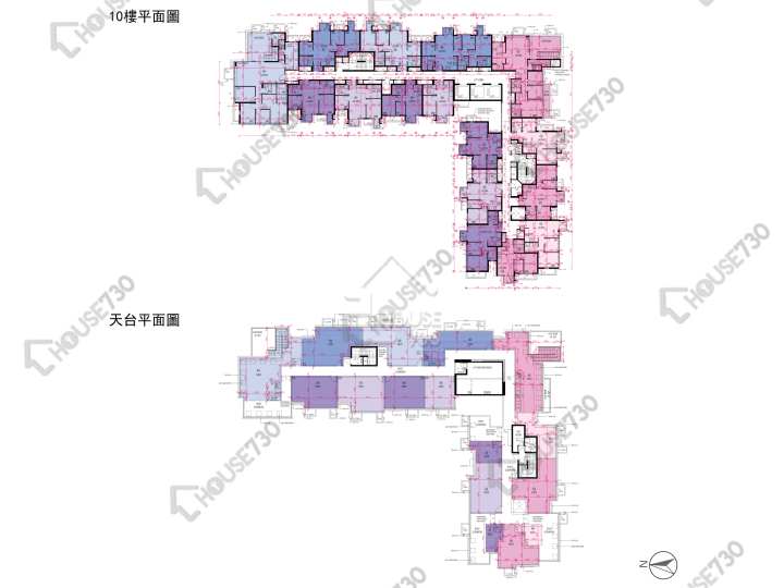 Wetland Seasons Bay 平面圖 Wetland Seasons Bay 3期 6B座 10樓 樓層平面圖 - House730