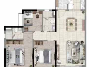 合生中央城 A3棟112m²叁室兩廳兩衛 - House730