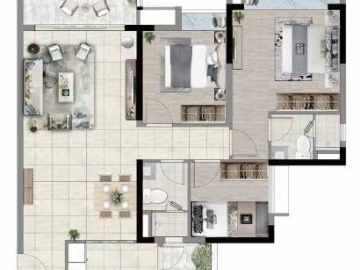 合生中央城 A3棟107m²叁室兩廳兩衛 - House730