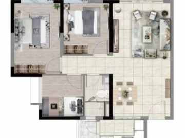 合生中央城 A3棟93m²叁室兩廳兩衛 - House730