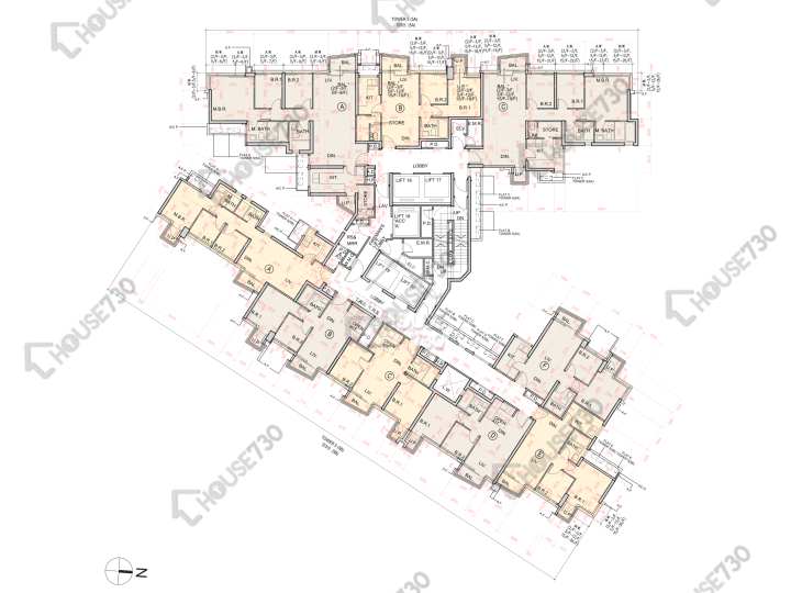 瑜一 平面圖 瑜一 IC期 5座 (5A) 2-3,5-12,15-23,25,26樓 樓層平面圖 - House730