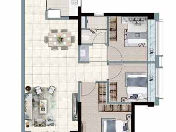 合生中央城 F5棟86m²3房1衛 - House730