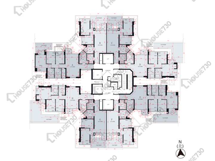 峻瀅 平面圖 峻瀅 1期 3座 2樓 樓層平面圖 - House730