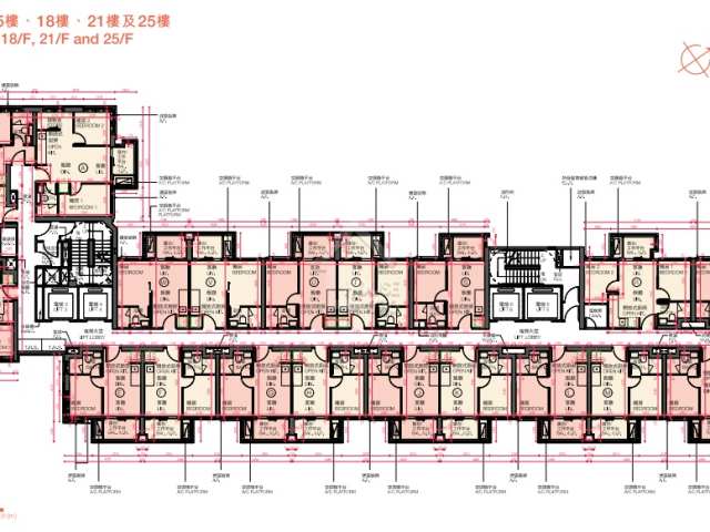 紅磡The Haddon 7、10、15、18、21、25樓平面圖
