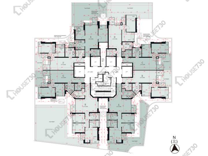 峻瀅 平面圖 峻瀅 1期 6座 2樓 樓層平面圖 - House730