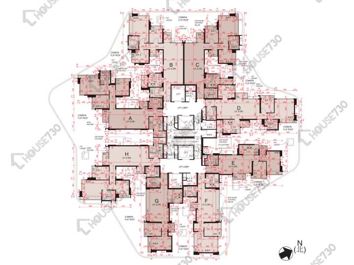 峻瀅 平面圖 峻瀅 II 3座 3樓 樓層平面圖 - House730